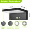 BRIMMEL Solar Wall Light Outdoor, 3 Light Modes, Motion Sensor Solar Sconce, Dusk to Dawn, 10 Hours Battery Life, 600 Lumen Super Bright Solar Address Light for Fence Patio Porch, Aluminum, Black
