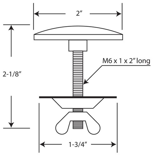 Westbrass 2" Kitchen Sink Hole Cover, Matte Black, D202-62