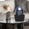 WICHEMI Indoor Fountain Tabletop Fountain Mini Waterfall Fountains Relaxation Water Feature Feng Shui Zen Meditation Desktop Fountain with Rolling Ball for Home Office Indoor Spaces Decor (Style 3)