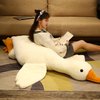 LOWEMN Giant Goose Stuffed Animal 20 in-Very Fat Duck Plush Pillow Hugging Comfy,Cute Huge Swan Plushies Gifts for Girls Kids Birthday Valentine's Day (20 in, White)