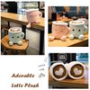 Yoholto Latte Plush Pillow, 7.8 Inch Coffee Cup Plush Doll Toy, Coffee Food Stuffed Plush, Christmas Birthday Gift for Kids Adults Boys Girls (Green)