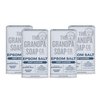 The Grandpa Soap Company Epsom Salt Bar Soap - Deep Cleansing Soap, Made with Epsom Salt and Baking Soda, Removes Dirt Grease and Grime, Vegan, for Face and Body, 4.25 Oz, 4 Pack