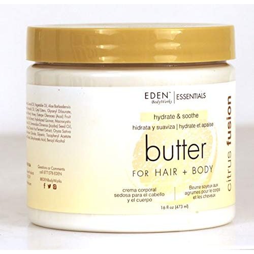 Eden Bodyworks Citrus Fusion Hair + Body Butter 16Oz (Pack of 2)