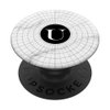 Cell Phone Pop Out Holder,White and Black Spiderweb Letter U PopSockets Grip and Stand for Phones and Tablets