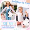 CatchCute Cat Plush Bag Kids Crossbody Bag for Kids, Plush Handbag Tote Bag with Adjustable Strap,Soft Plush Cat Stuffed Purse with Zipper,Coin Pouch Accessories for Toddlers Kids