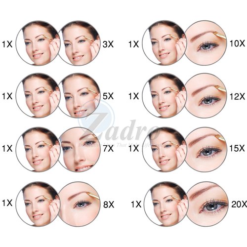 Zadro 6.5 Inch Round Dual Sided Swivel Counter-Top Vanity Mirror, 5X/1X 5.5 Inch Magnification Glass Mirrors