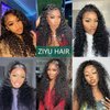 ZIYU 20 Inch Deep Wave Lace Front Wigs Human Hair 13x4 Lace Frontal Curly Wig for Women Human Hair 150% Density Glueless Wigs Human Hair Pre Plucked with Baby Hair Natural Black