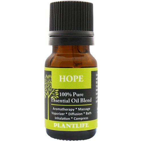 Plantlife Hope Aromatherapy Essential Oil Blend - Straight from The Plant 100% Pure Therapeutic Grade - No Additives or Fillers - Made in California 10 ml