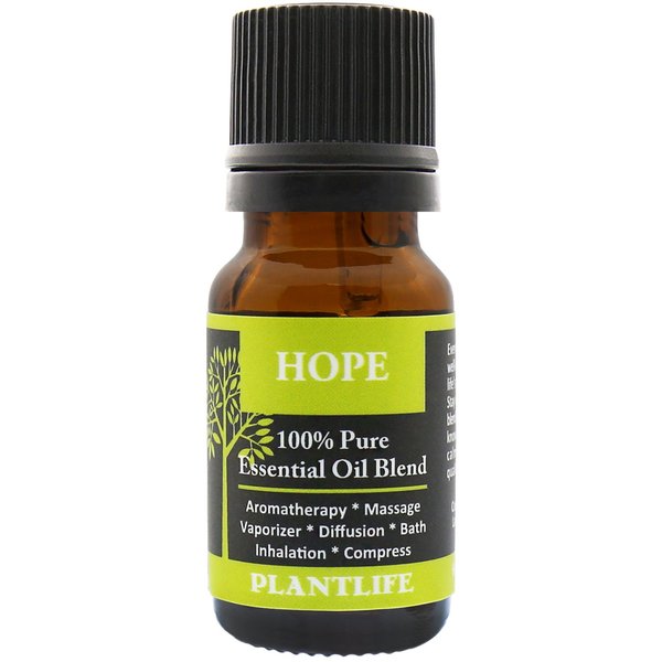 Plantlife Hope Aromatherapy Essential Oil Blend - Straight from The Plant 100% Pure Therapeutic Grade - No Additives or Fillers - Made in California 10 ml