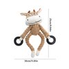 FOXHOLE Tough Plush Dog Toy Squeaky Toys for Puppies (Calf)