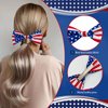 4Pcs 4th of July Hair Bows Clips, Patriotic Hair Bows for 4th of July Hair Accessories American Flag Hair Bow Hair Clips, 4th of July Hair Accessories airgrips for Girls Women