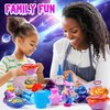 Mini Galaxy Slime Kit, with Glow in The Dark Stickers,Making Butter Slime, Dark Powder to Make Glitter & Galactic Slime, Stress Relief Toys, Party Favors for Kids, for Girls Boys 6 7 8 9 10 11 12