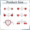 JOERICA 6 Pairs 14G Nipple Rings for Women 316L Stainless Steel Heart Butterfly Moon CZ Flower Barbell Nipple Rings Set Cute Nipplerings Piercing Jewelry
