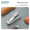 MR.GREEN Ultra Thin Nail Clippers German Precision Manufacturing Technology Nail Cutters with Cow Leather Cover Superior Texture (Dark Brown)
