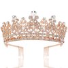TOBATOBA Rose Gold Crowns for Women Crystal Wedding Tiara for Women, Royal Queen Crown Princess Tiara, Quinceanera Crown Coronas Para 15 Anos Quinceaneras, Birthday Pageant Halloween Costume Cosplay