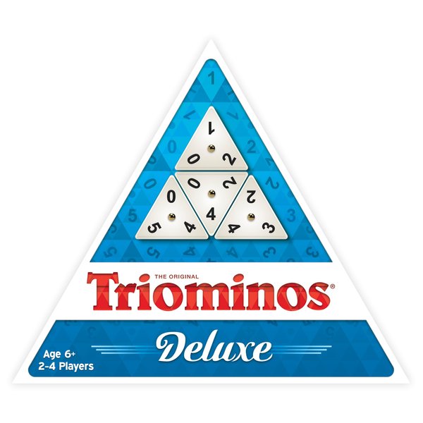 Pressman Tri-Ominos Deluxe Edition 5 Inch Triangular Tiles with Brass Spinners Tabletop Game for Kids Ages 7 and Up