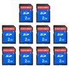 INDMEM 2GB SD Card, 10 Packs Class 4 2GB Flash Memory Card MLC Standard Secure Digital Cards Camera Card