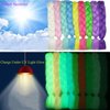 White Braiding Hair Kanekalon Braids Hair Extensions Glowing Braiding Hair 24inch 3Pcs Jumbo Braiding Hair Glow in the Dark Hair