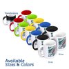 3dRose, Cream White Calla Lily Repeat Pattern, 11oz Two-Tone Yellow Mug
