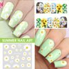 Daisy Nail Art Stickers Decals Daisy Water Transfer Summer Nail Art Decorations Little Daisies Flower Designs Stickers Tattoo Craft Manicure Tips Decoration 12 Sheets