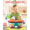 Baby Toys for 6 to 12 Months, Drum Musical Instruments Rotating Light Up Toys for 12-18 Months Kids, Tummy Time Toys for Baby 0-3-6-9 Months, Walker for Baby Boy Girl Toys 1 Year Old (Blue)