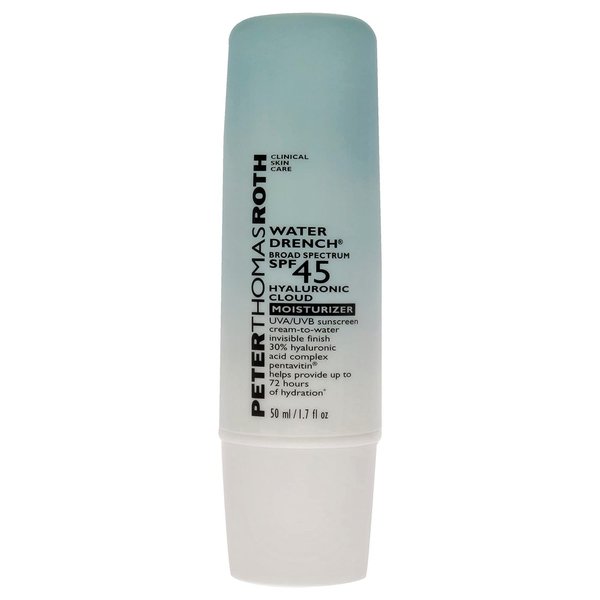 Peter Thomas Roth | Water Drench Broad Spectrum SPF 45 Hyaluronic Cloud Moisturizer | SPF Moisturizer For Face, Lightweight Sunscreen For Face (Pack of 1)