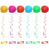 Sumind 30 Pcs 1950's Rock and Roll Music Party Sock Hop Decorations Vinyl Record Note Cutout Wall Decor Sign with Hanging Swirls Ceiling Decor for 50's Theme Rock Music Video DJ Party Supplies 7 Inch