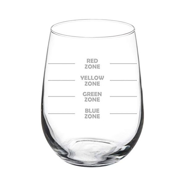 Wine Glass Goblet Zones Of Regulations Teacher School Counselor Social Worker Day Care (17 oz Stemless)