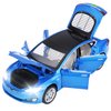 SASBSC Toy Cars Model S Die Cast Metal Model Cars with Door Open Light and Sound Pull Back Car Toys for Boys and Girls 3-12 Years Old (Blue)