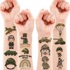 Camo Tempoary Tattoos for Kids, Army Birthday Party Favors Decorations 96PCS Tattoos Stickers Cute Party Supplies Girls Boys Gifts Classroom School Prizes Themed Christmas