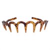 2Pcs Women Comfortable Shark Tooth Comb Headband Hair Band U Toothed Headband Lady Hair Accessory (Dark coffee color + Brown)