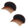 2Pcs Charming Bump It Up Volume Inserts Hair Comb Do Beehive Hair Styler Insert Tool Hair Base Styling Accessories for Women Girls (Brown)