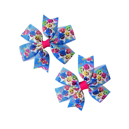 Shark Inspired Hair Bow Set by Inspired Bows