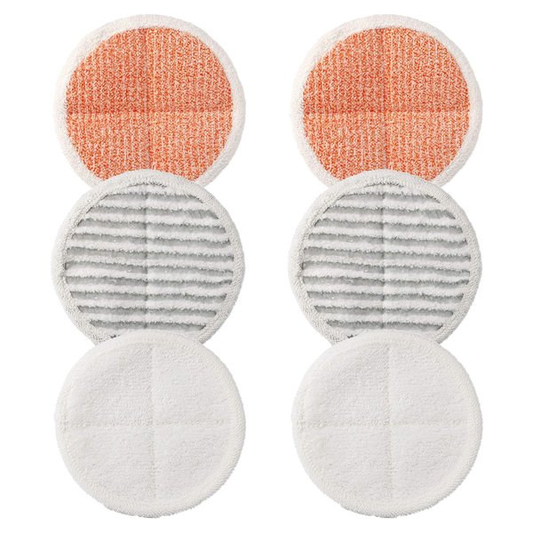 6 Pack Replacement Pads for Bissell Spinwave 2124,2039A,2307,23157,20391,20399 Powered Hard Floor Mop