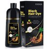 BELEZALIB Black Hair Dye Shampoo for Gray Hair Instant Hair Color Shampoo 3 in 1 for Women and Men, Herbal Ingredients 100% Grey Hair Coverage 500ML