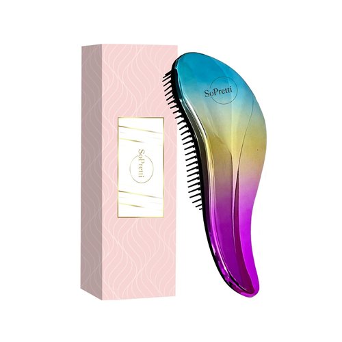 SoPretti Sapphire Glide Thru Hairbrush - Hair Detangler Brush Wet Hair Brush - Detangle Brush for Men and Women