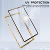 CARDYOO Card Sleeves, Gold Metal Graded Card Case, Premium Slab Protector for PSA Graded Card, with UV & Scratch Resistant Glass, Fit 35pt Size