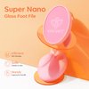 Modelones Nano Glass Foot File - Professional Foot Scrubber and Callus Remover, Heel Scraper for Cracked Heels, Dead Skin Remover, Foot Buffer for Soft Feet, Safe Pedicure Tool with Anti-Slip Handle
