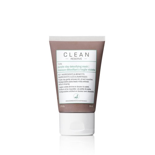 CLEAN RESERVE Purple Clay Detoxifying Face Mask | Vegan