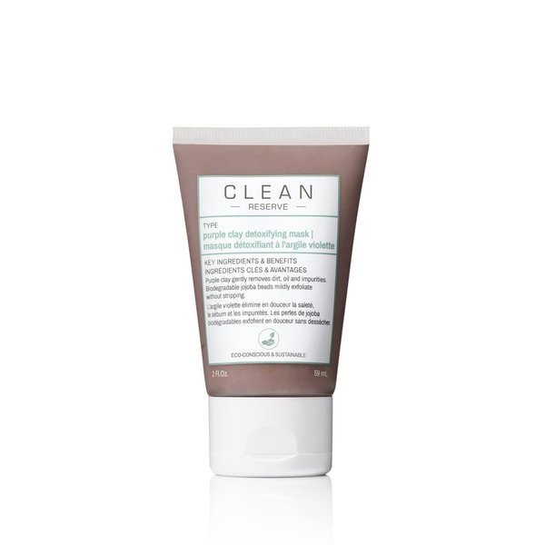 CLEAN RESERVE Purple Clay Detoxifying Face Mask | Vegan