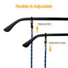 BILIONE Eyeglass Straps, 6PCS Premium Leather Textured Braided Sunglass Necklace Chains, Eyewear Retainer for Men and Women, Glass Cord Lanyard Around Neck for Kids
