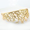 winvin Alloy Branch Crown Queen Crown For Cosplay Birthday Wedding Halloween Costume Party Decorations (Dark Gold)