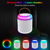 Kids Karaoke Machine, Portable Bluetooth Speaker with 2 Wireless Microphones, Dynamic Lights Karaoke Machine for Kids, Birthday Party Home, Outdoor(White)