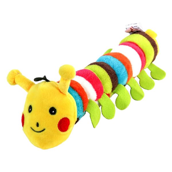 Totority Chewing Toys for Dogs Teething Toys for Puppies Caterpillar Dog Toy Long Puppy chew Toy Yellow Caterpillar Toy Dog Squeaky Toy Plush Caterpillar Toy Plush Toys Sound Toy pet
