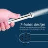 5 Holes Shower Enema Douche Attachments - Aluminium Shower Head Cleaning Kit 3 Piece with Velvet Carry Bag, 59 inch Hose