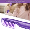 Electric Massage Comb with Detangling Brush - Dual Use Wet/Dry Negative Ion Tamer for Long Hair, with Brush Cover and Scalp Massager