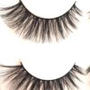 Sunniess Hair Imported Korea Fiber Faux Mink False Eye lashes Handmade Reusable Long Cross Volume Dramatic Lashes Natural Look Makeup Thick Black Fake EyeLashes