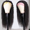 Angie Queen Headband Wig Human Hair Curly Human Hair Wigs for Black Women Glueless None Lace Front Wigs 180% Density (18" Headband wigs)
