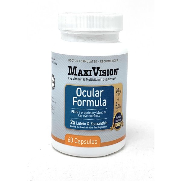 MaxiVision® Ocular Formula - AREDS2 - Eye Vitamins & Multivitamin - Lutein and Zeaxanthin - 1 Bottle (60 Capsules)