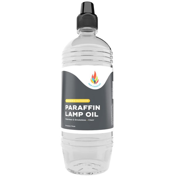 The Dreidel Company Liquid Paraffin Lamp Oil - Half-Liter (500mL) - Smokeless, Odorless, Ultra Clean Burning Fuel for Indoor and Outdoor Use (Clear)